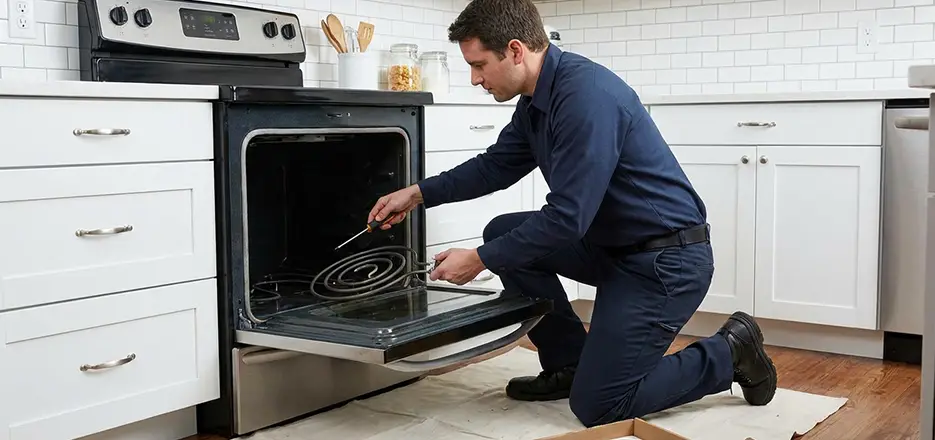 Oven Lower Heating Element Replacement in Biddeford